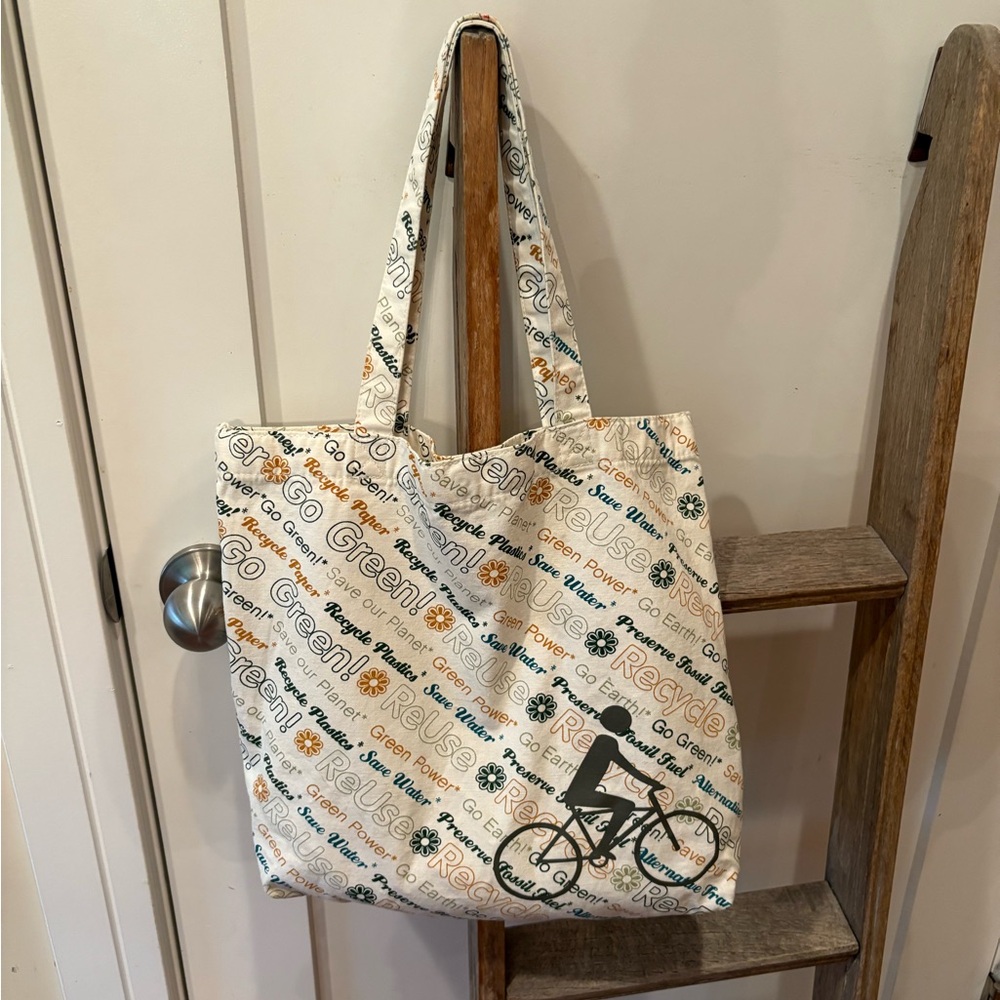 Eco-Friendly Reusable Tote Bag - Cream